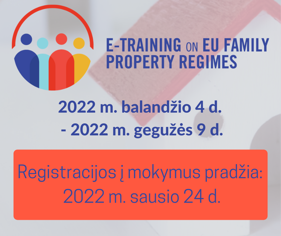 Kviečiame į tarptautinės privatinės šeimos teisės mokymus
