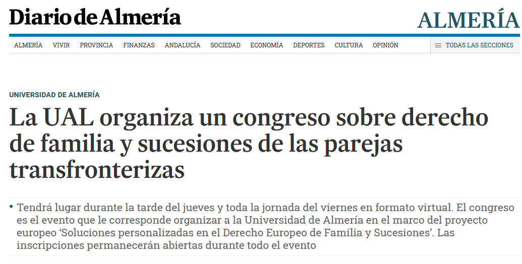 Publicación Diario de Almería