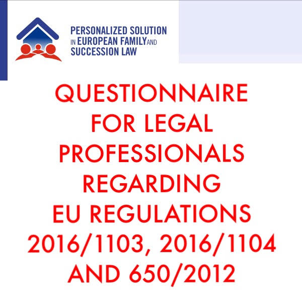 QUESTIONNAIRE FOR LEGAL PROFESSIONALS. THE PSEFS ACTIVITIES DON'T STOP AND YOUR CONTRIBUTION CAN BE FUNDAMENTAL